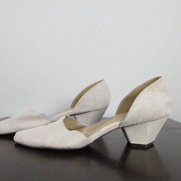 Eileen Fisher Rumi d'Orsay Women Low Heel Pumps Slip On Almond Toe 11 Beige 574 - Picture 2 of 11
